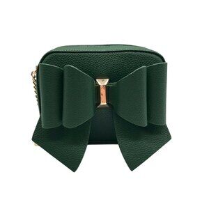 GROSSI Green Boxy Bow Mini Crossbody Bag